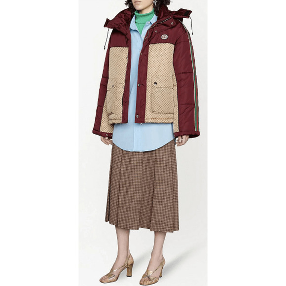 NWT Gucci GG parachute padded colour-block jacket Size 42 - Picture 4 of 16